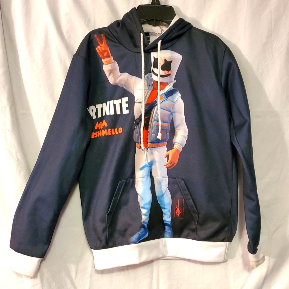 Boys Fornite hoodie small Marshmello